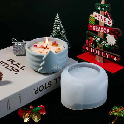 Christmas snowflake candle vessel silicone mold — size reference
