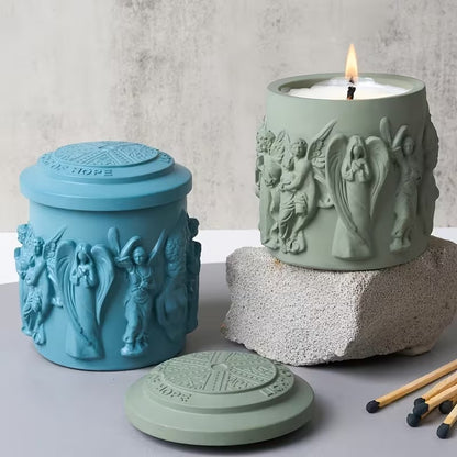 Baroque angel silicone mould for sculptural decorative candles and crafts