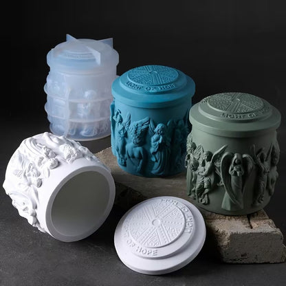 Baroque angel silicone mould — alternate angle view