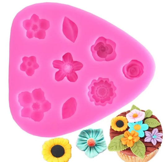 Small rose flower silicone mold for candles, cupcakes, chocolate, and wedding decor