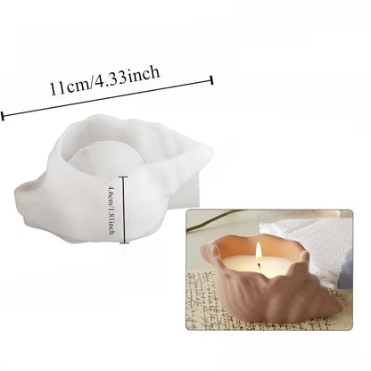 Luna spiral conch silicone mould for sculptural candles and decorative resin crafts