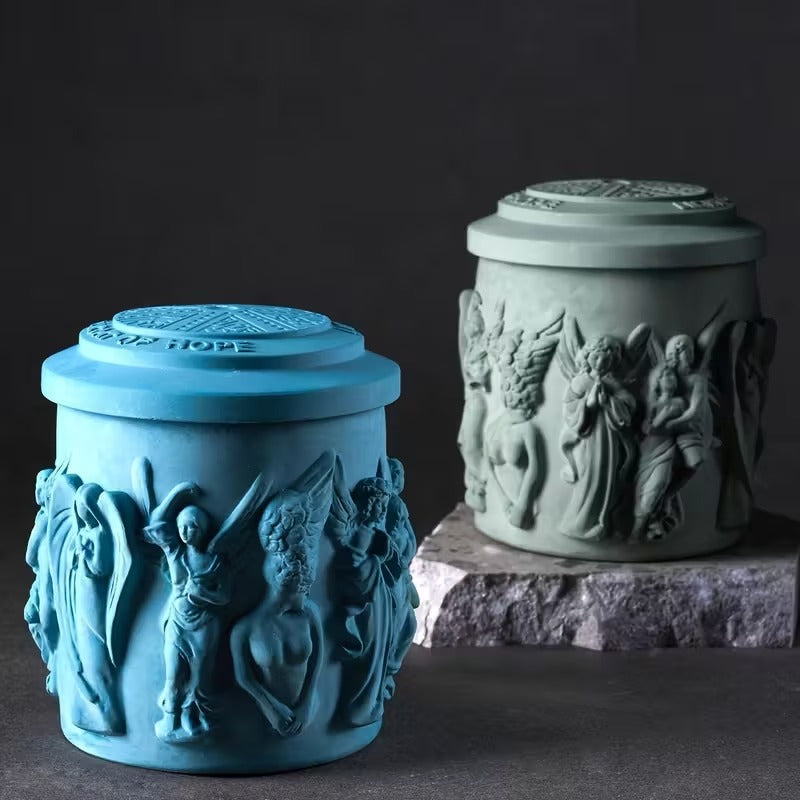 Baroque angel silicone mould — size reference