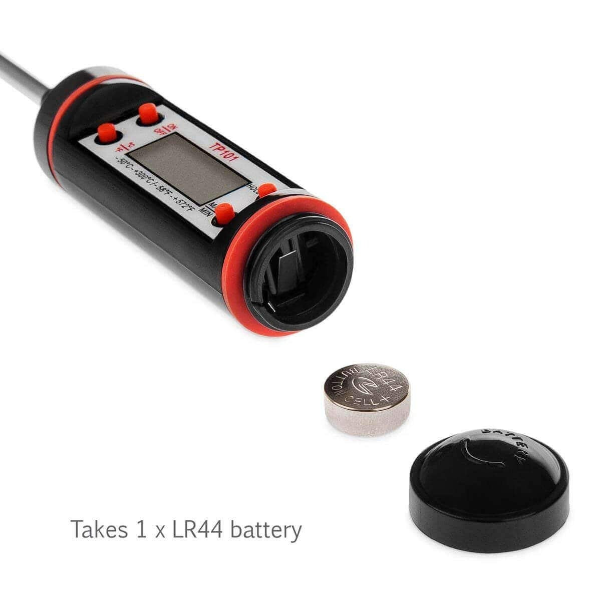 Bloom Creations Digital Cooking Thermometer with Long Probe for Kitchen Use | Instant Read Food Thermometer for Meat, BBQ, Grill, Oil, Milk, Water | LCD Display, C/F Switch