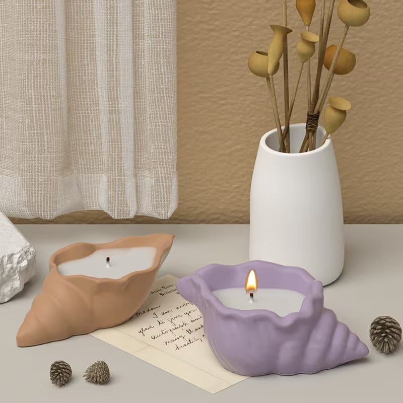 Luna Spiral Conch Silicone Mould – 3D Spiral Shell Candle & Resin Mould