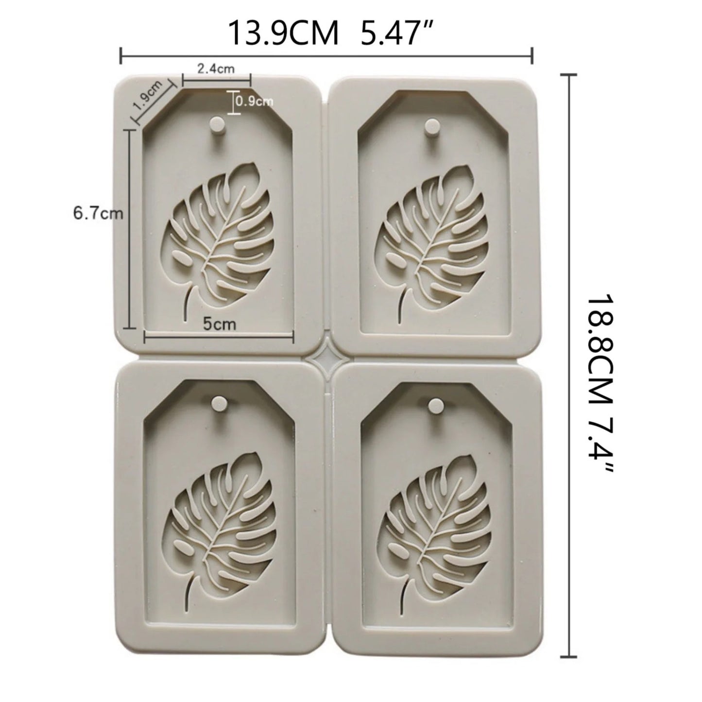 4-leaf turtle back silicone mould — finished resin example