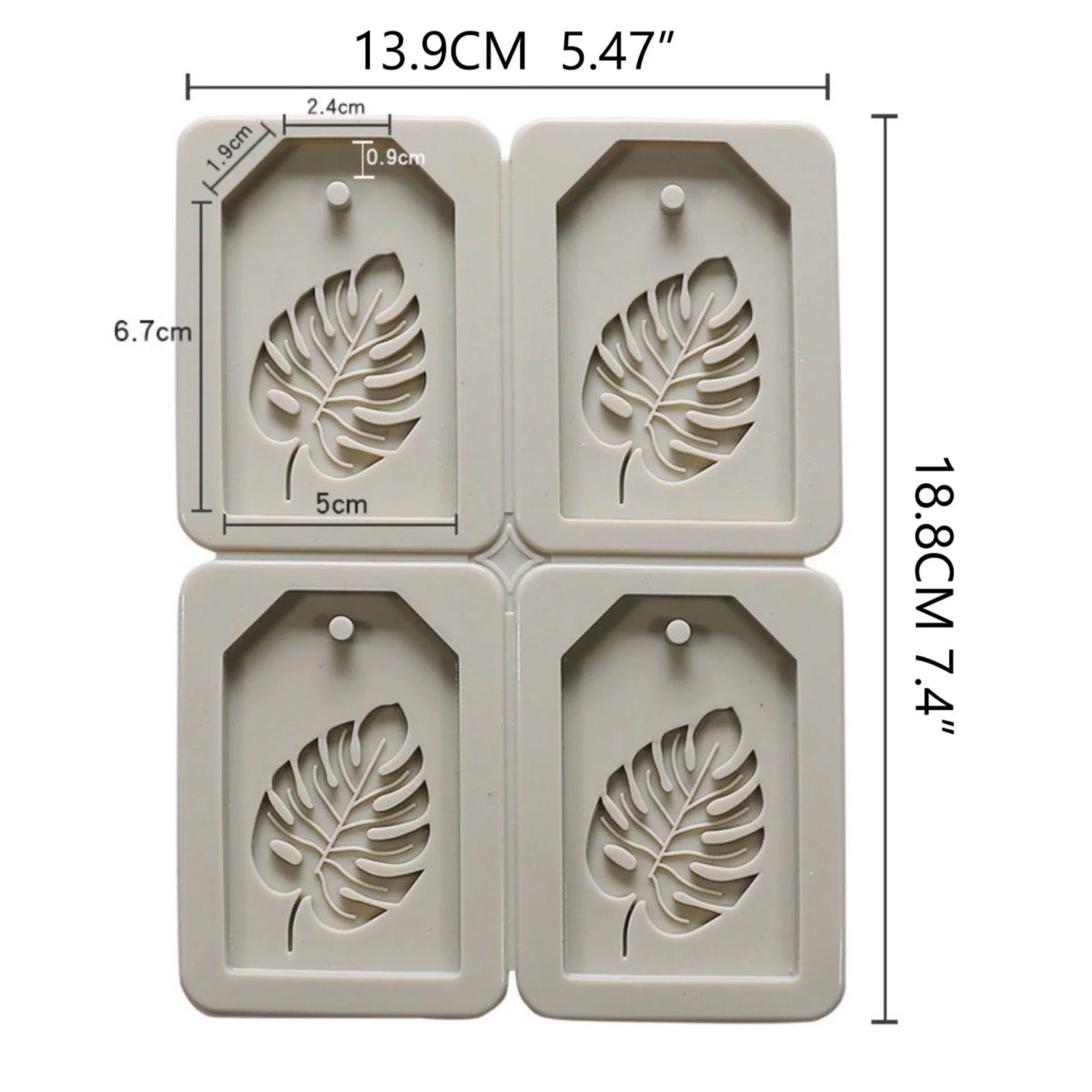 4-leaf turtle back silicone mould — finished resin example