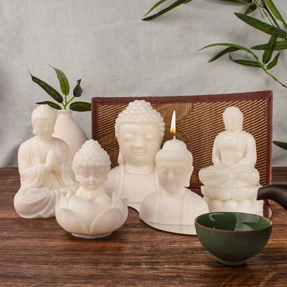 Buddha Face Silicone Mould – Epoxy Resin Buddhist Candle & Aromatherapy Plaster Mould