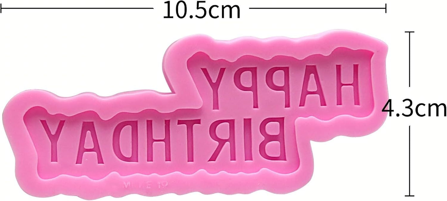 Happy Birthday Letters Silicone Mould – Fondant, Soap, Ice Cream & Candy Mould