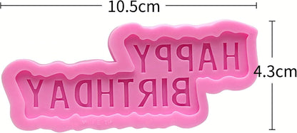 Happy Birthday Letters Silicone Mould – Fondant, Soap, Ice Cream & Candy Mould
