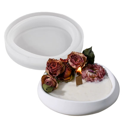 Irregular Wave Edge Round Silicone Mould – Resin Candle Holder, Jewellery Dish & Coaster Mould