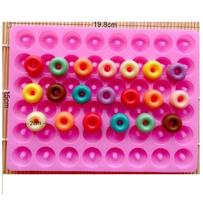 Mini Donut Silicone Mould – 48 Cavity Chocolate, Biscuit & Cake Decoration Mould