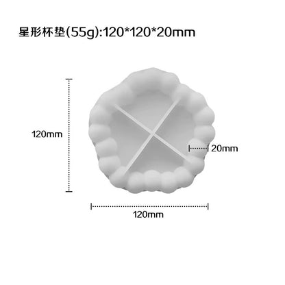 Bubble Tray & Coaster Silicone Mould – Cloud Heart Shape Resin Epoxy Storage Plate Mould
