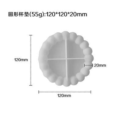 Bubble Tray & Coaster Silicone Mould – Cloud Heart Shape Resin Epoxy Storage Plate Mould