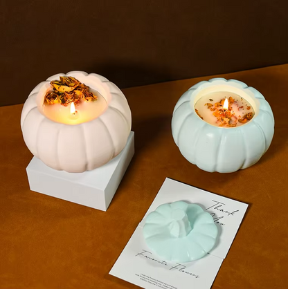 Large Pumpkin Jar Silicone Mould with Lid – DIY Candle, Concrete Planter & Resin Trinket Box Mould