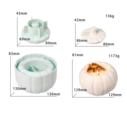 Large Pumpkin Jar Silicone Mould with Lid – DIY Candle, Concrete Planter & Resin Trinket Box Mould