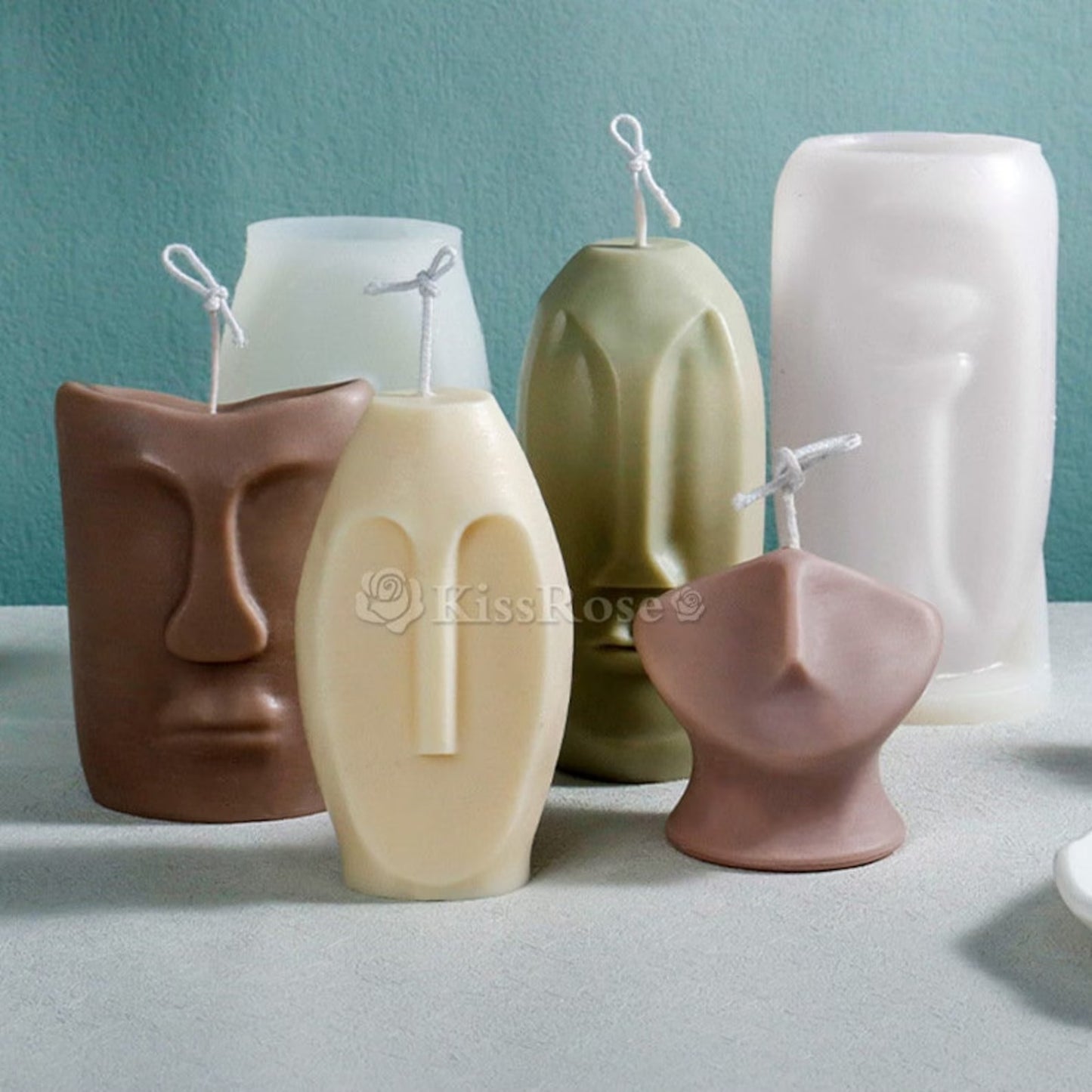 Abstract Human Face Silicone Candle Mould – Scented Candle & Home Decoration Mould