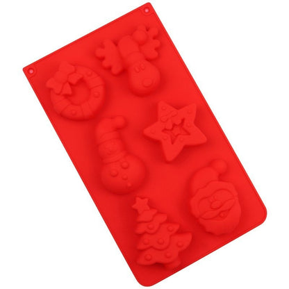 Santa, tree, snowman cookie ice-cream mould — size reference