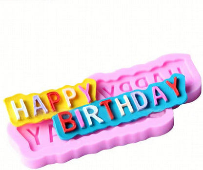 Happy Birthday Letters Silicone Mould – Fondant, Soap, Ice Cream & Candy Mould