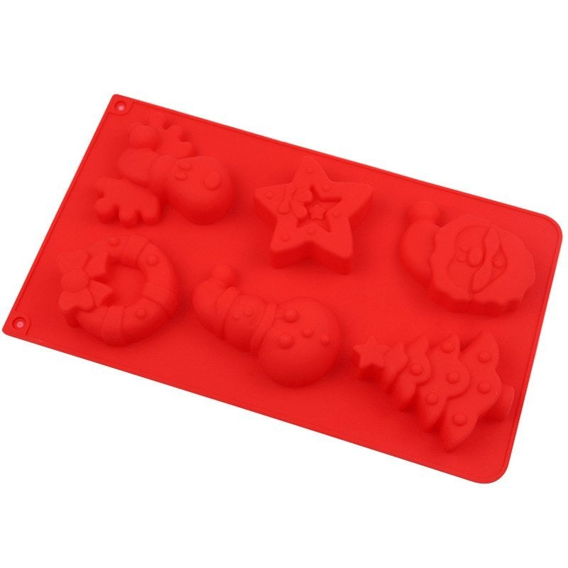 Santa, tree, snowman cookie ice-cream mould — demolding demonstration