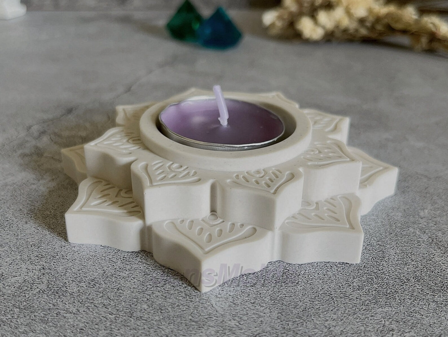 Irregular Lotus Candle Vessel Silicone Mould – Resin Gypsum Craft Plaster Mould
