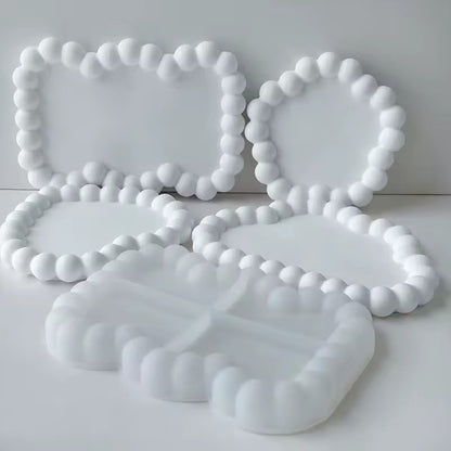 Bubble Tray & Coaster Silicone Mould – Cloud Heart Shape Resin Epoxy Storage Plate Mould