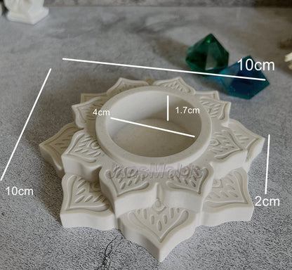 Irregular Lotus Candle Vessel Silicone Mould – Resin Gypsum Craft Plaster Mould