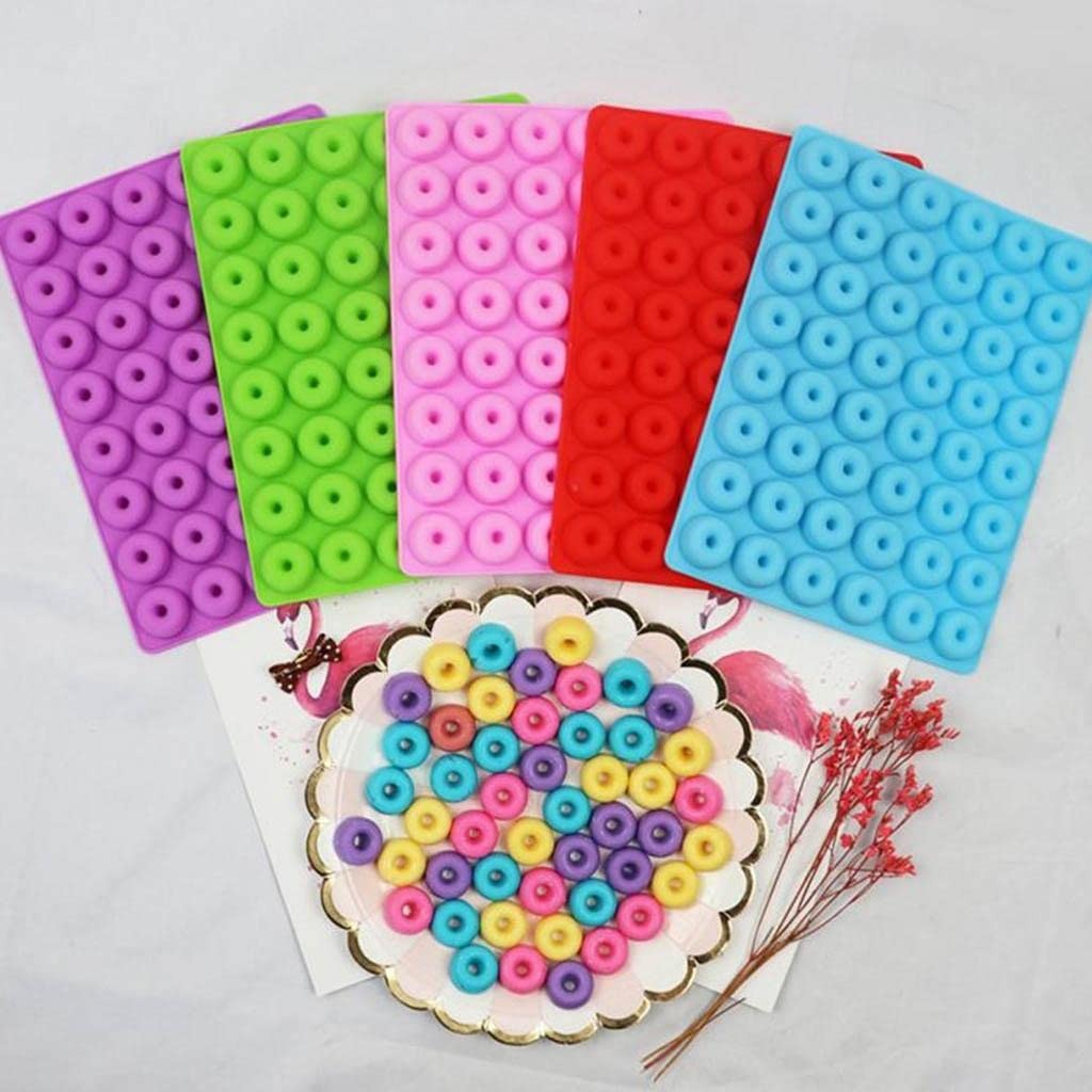 Mini Donut Silicone Mould – 48 Cavity Chocolate, Biscuit & Cake Decoration Mould