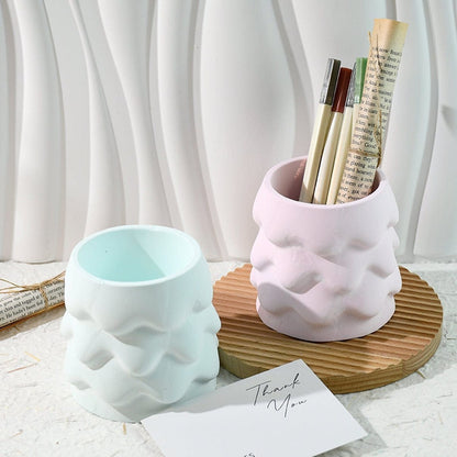Bloom Creations cloud jar silicone mold for concrete planters and candle vessels