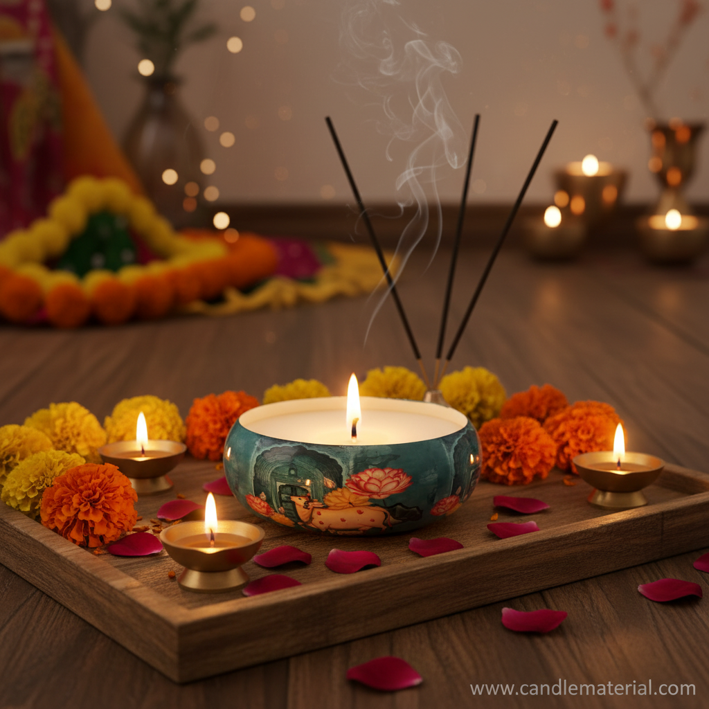Mughal Bowl Candle Festive