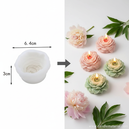 Peony Mould to Candle