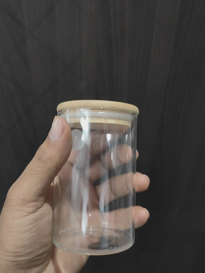 Imported 230ml jar with wooden Lid set of 3