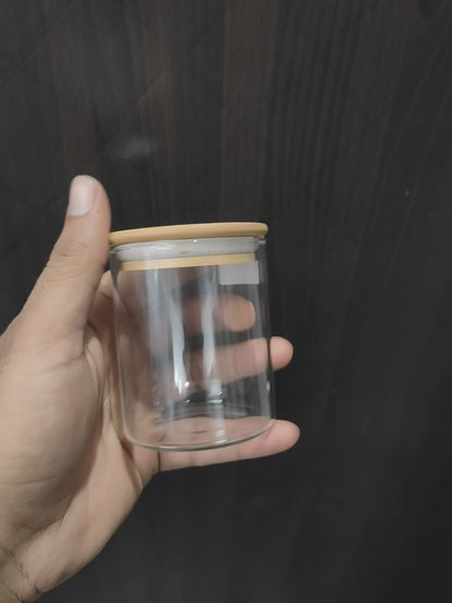 Imported 200 ml jar with wooden lid set of 3