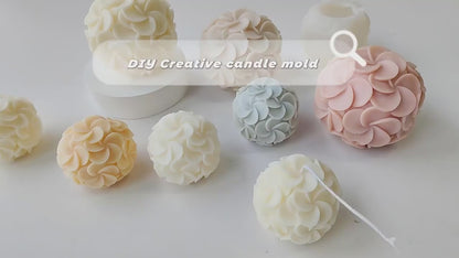 Small Flower Ball Aroma Candle Mould DIY Egg Flower Hydrangea Handmade Soap Plaster Arrangement Silicone Molds