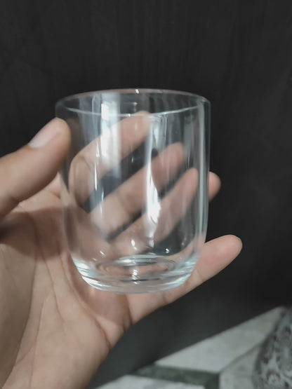 Covered glass jar approx 200 ml