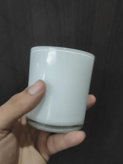 230 ml glossy white colour jar