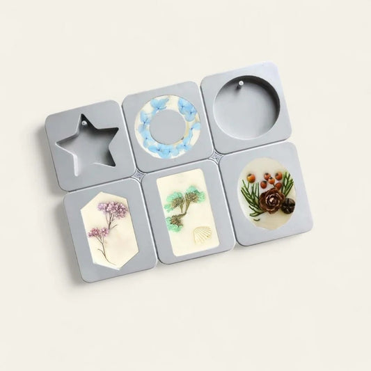 6 Cavity Mixed Shape Silicone Mould | Wax Melt, Resin & Soap Mould