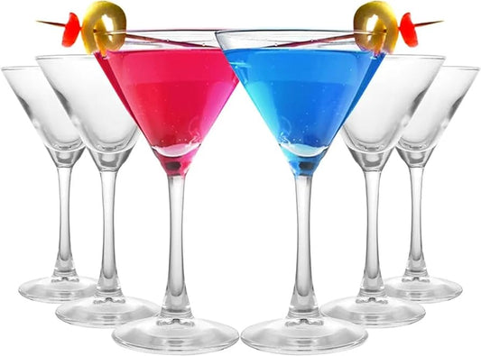 Martini Glasses Set of 6 — 160ml Cocktail Glasses for Margaritas | Bloom Creations India