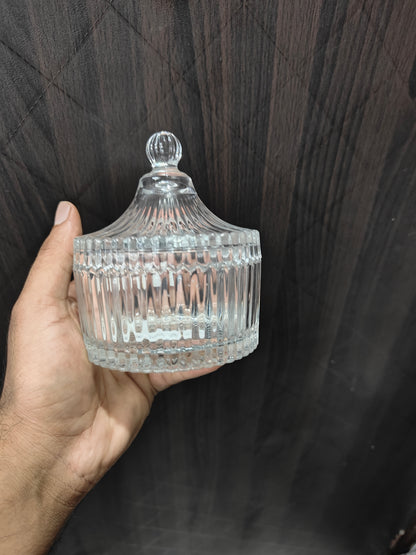 Medium lining candy glass jar for candle making and gifting