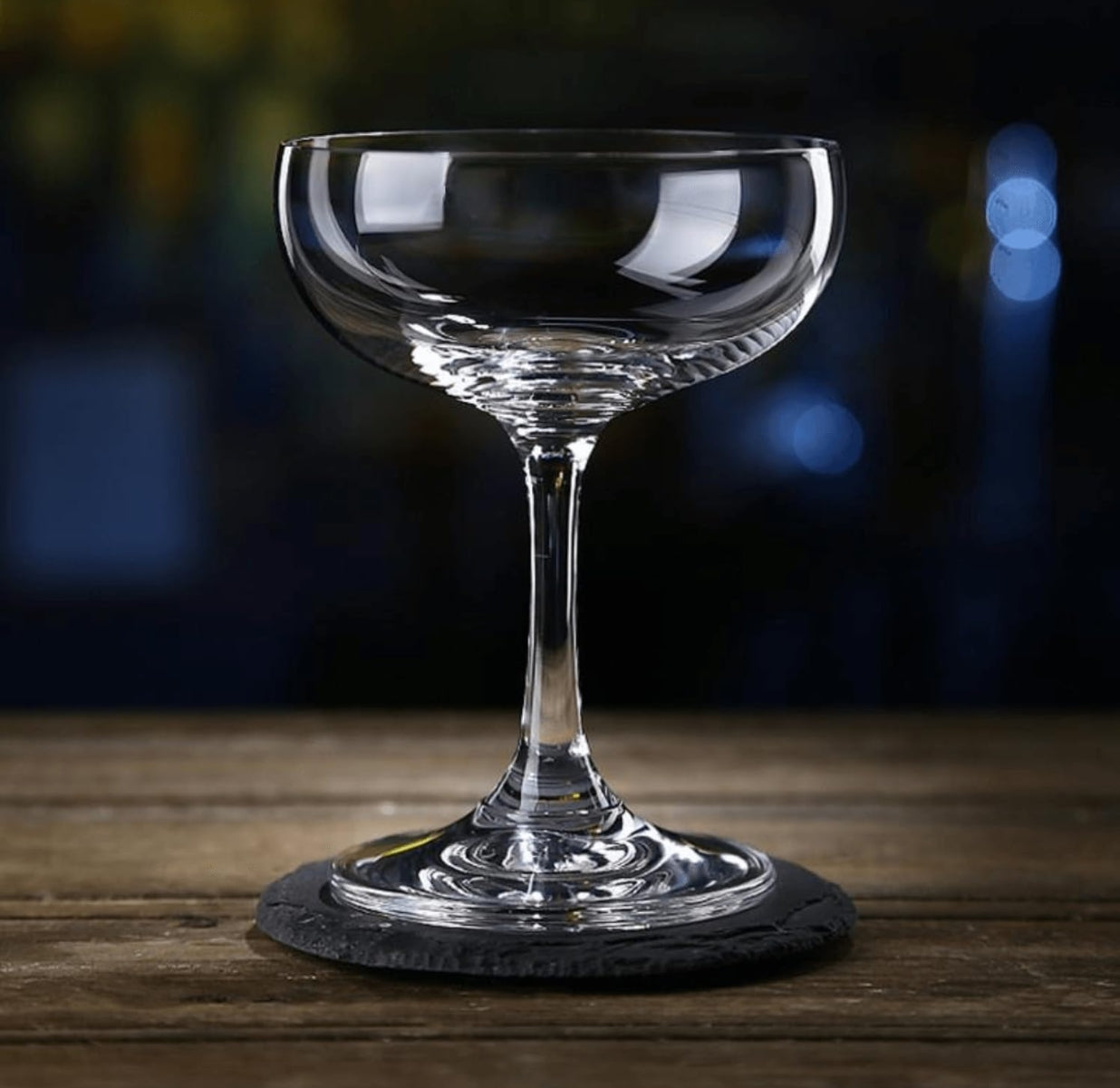 Crystal Champagne Coupe Glasses — detailed view | Bloom Creations India