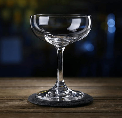 Crystal Champagne Coupe Glasses — detailed view | Bloom Creations India