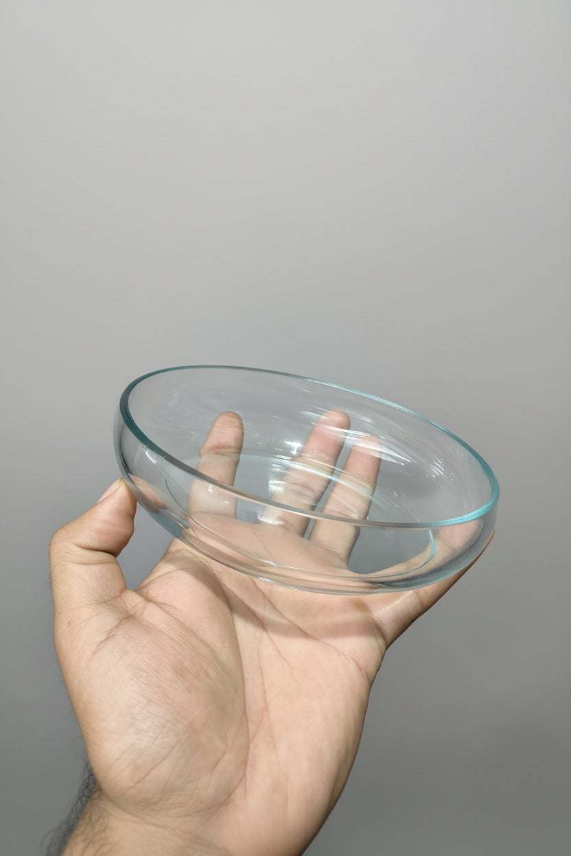 Boat-shaped glass jar for candle making and decorative use