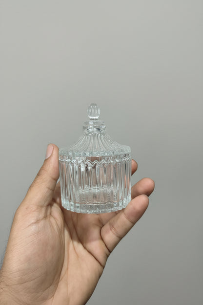 Small lining candy glass jar for candle making and gifting