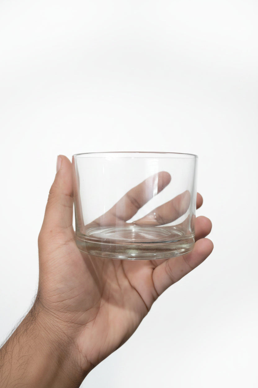 4x3 inch clear glass jar for candle making and storage