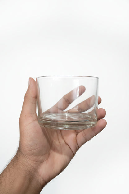 4x3 inch clear glass jar for candle making and storage