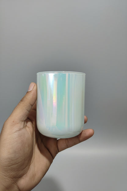 250ml rainbow glass jars for colorful candle making and gifting