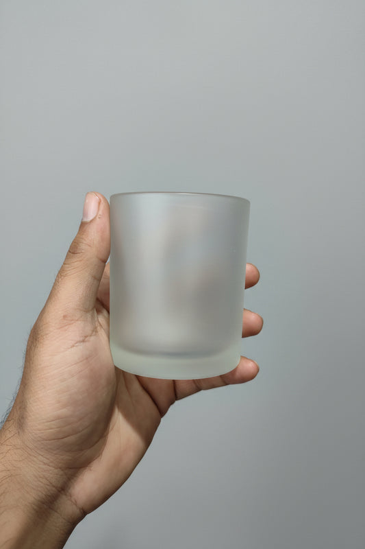 230ml white frosted glass jar for candle making — elegant matte finish
