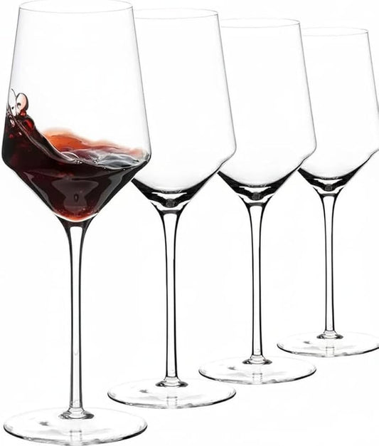 Luxurious Red Wine Glass Set of 6 — 400ml Each | Bloom Creations India