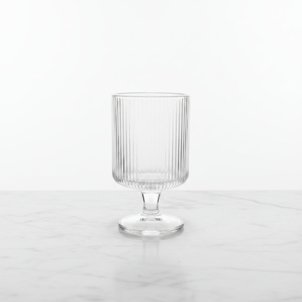 Vintage Striped Wine Glasses — set view | Bloom Creations India
