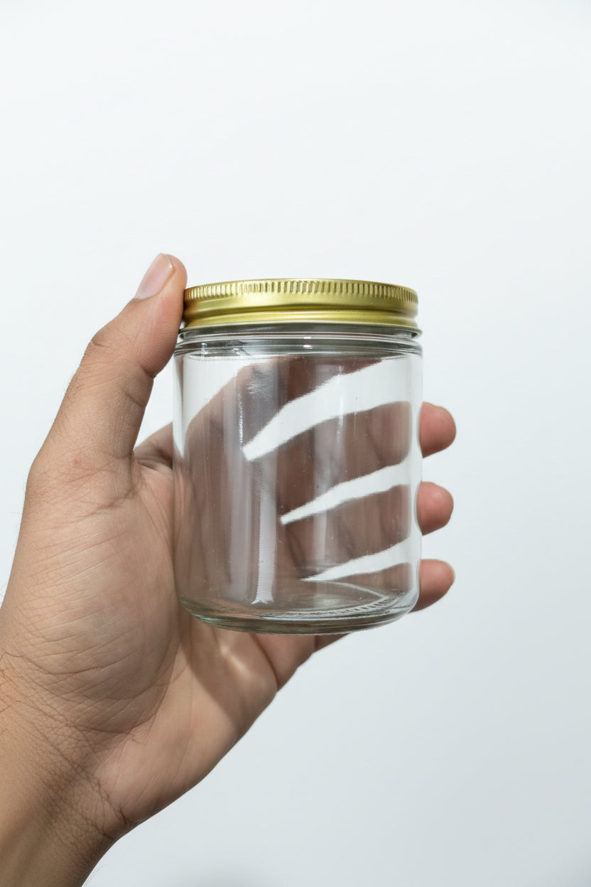 250ml screw-top glass jar for medium candle making and gifting