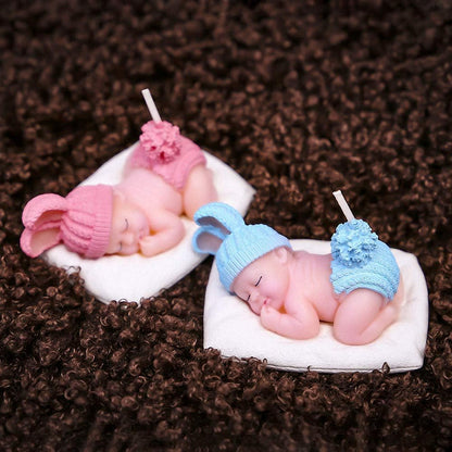 Sleeping baby on pillow